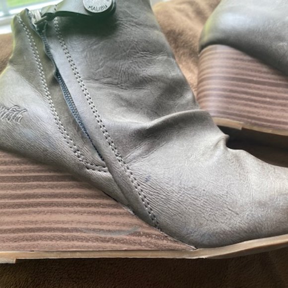Grey Wedge Boots - Picture 5 of 5